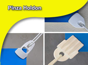 Lonas de Piscinas. 91 604 70 88. Pinzas Holdon para lonas de piscinas.